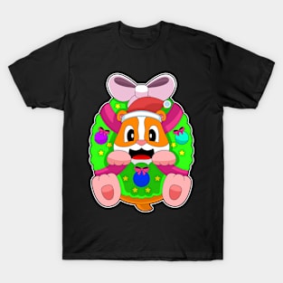 Hamster Christmas Ribbon T-Shirt